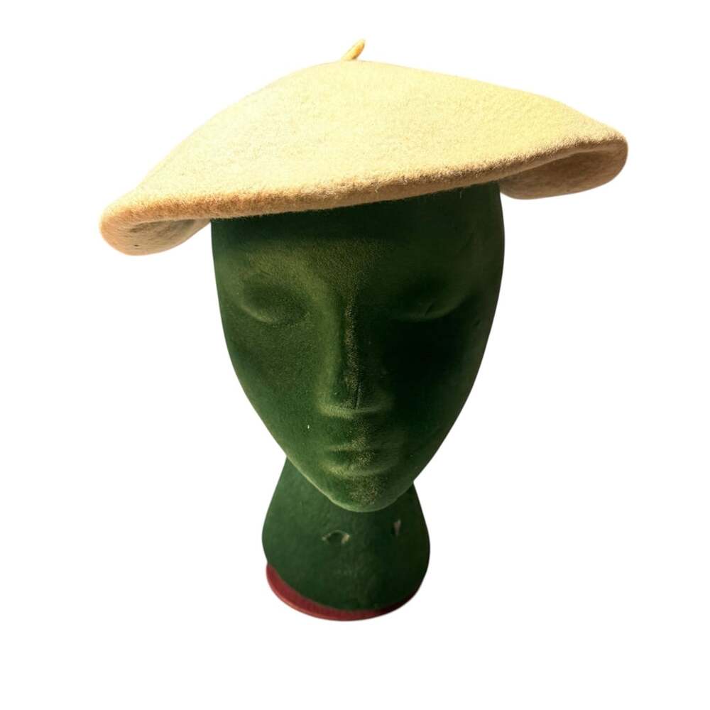 Dorfman Pacific Co. Beret Hat Ivory Wool One Size